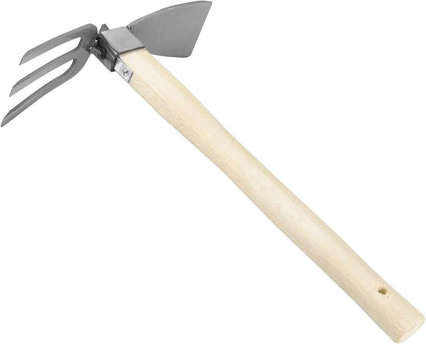 79-5 Mini Hoe-Fork with Wooden Long Handle for Weeding