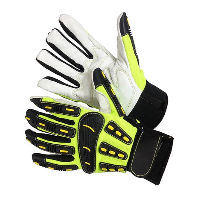 81-5 Hi-Viz Goat Skin Mechanics Glove
