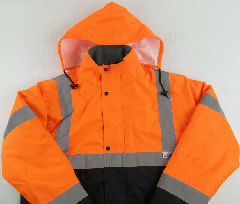 81-37   ORG/BLK BOMBER SAFETY JACKET