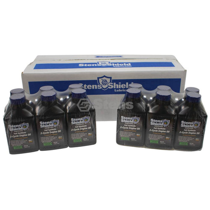 80-12C6 Stens Shield 2-Cycle Engine Oil 50:1 Full Synthetic, Twenty-four 6.4 oz.