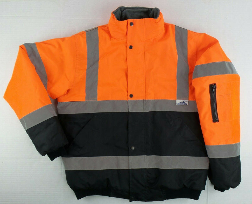 81-37   ORG/BLK BOMBER SAFETY JACKET